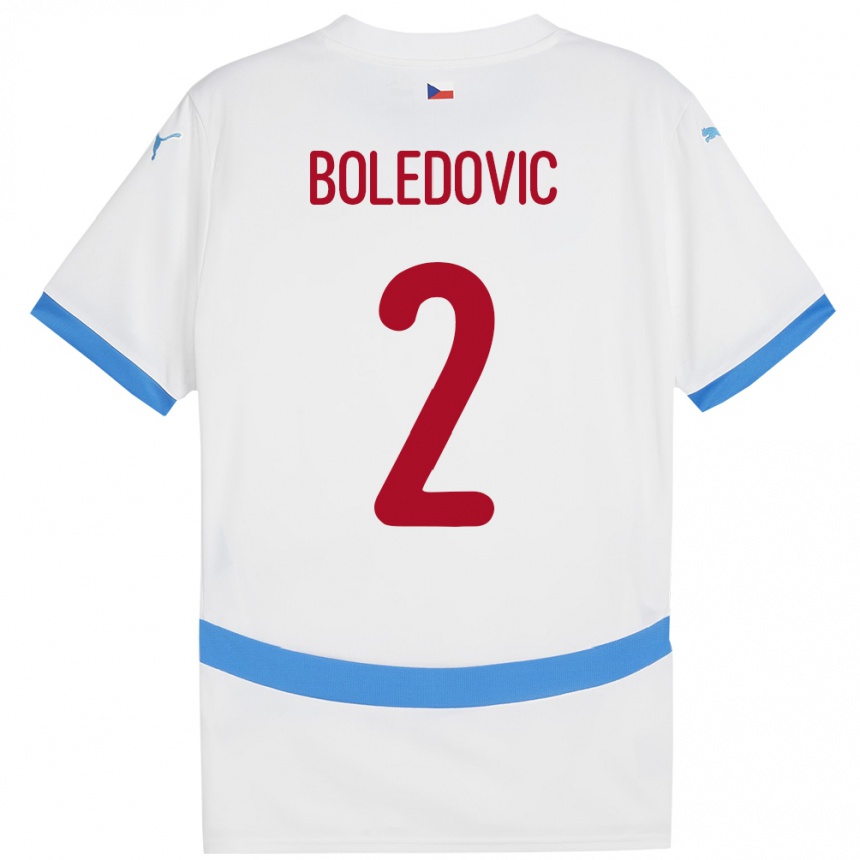 Niño Fútbol Camiseta Chequia Tobias Boledovic #2 Blanco 2ª Equipación 24-26 México