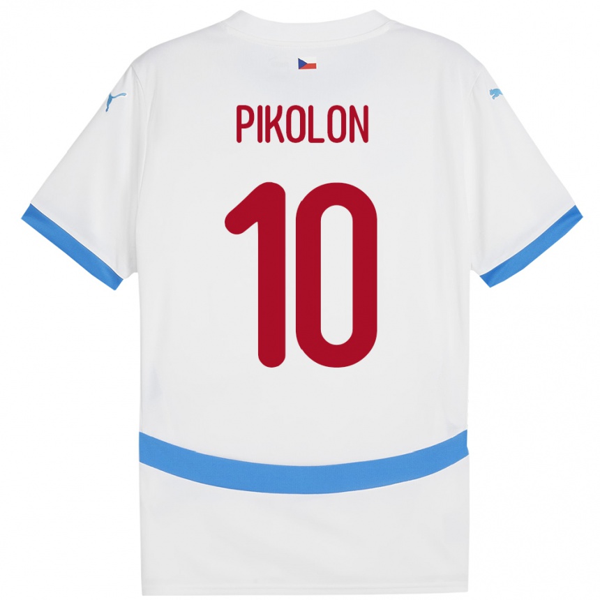 Niño Fútbol Camiseta Chequia Samuel Pikolon #10 Blanco 2ª Equipación 24-26 México