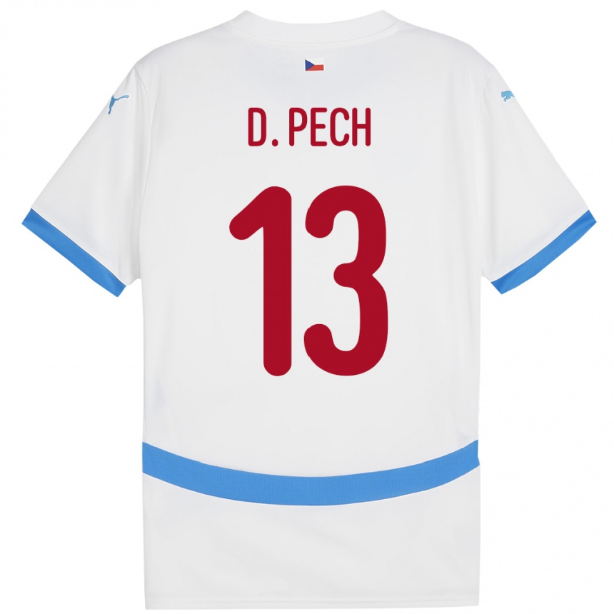 Niño Fútbol Camiseta Chequia Dominik Pech #13 Blanco 2ª Equipación 24-26 México