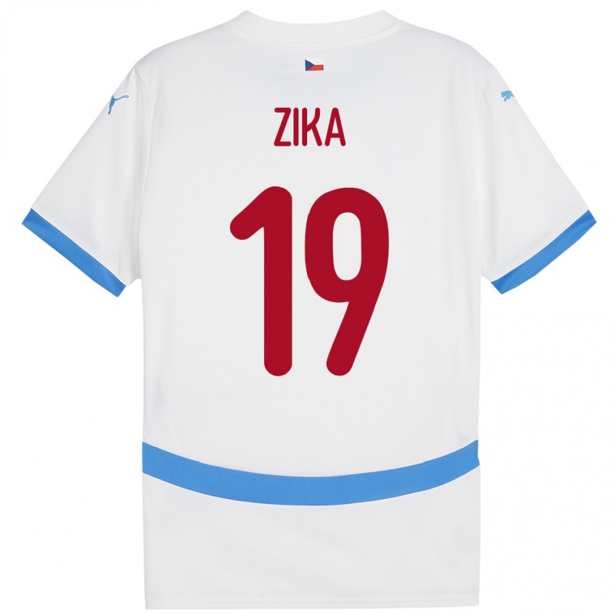 Niño Fútbol Camiseta Chequia Petr Zika #19 Blanco 2ª Equipación 24-26 México