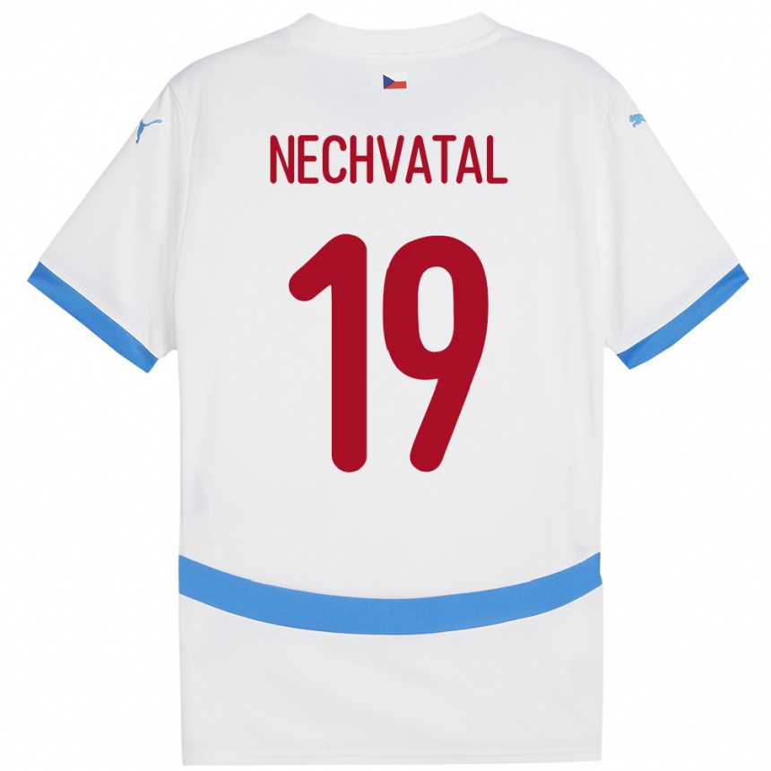 Niño Fútbol Camiseta Chequia Matyas Nechvatal #19 Blanco 2ª Equipación 24-26 México