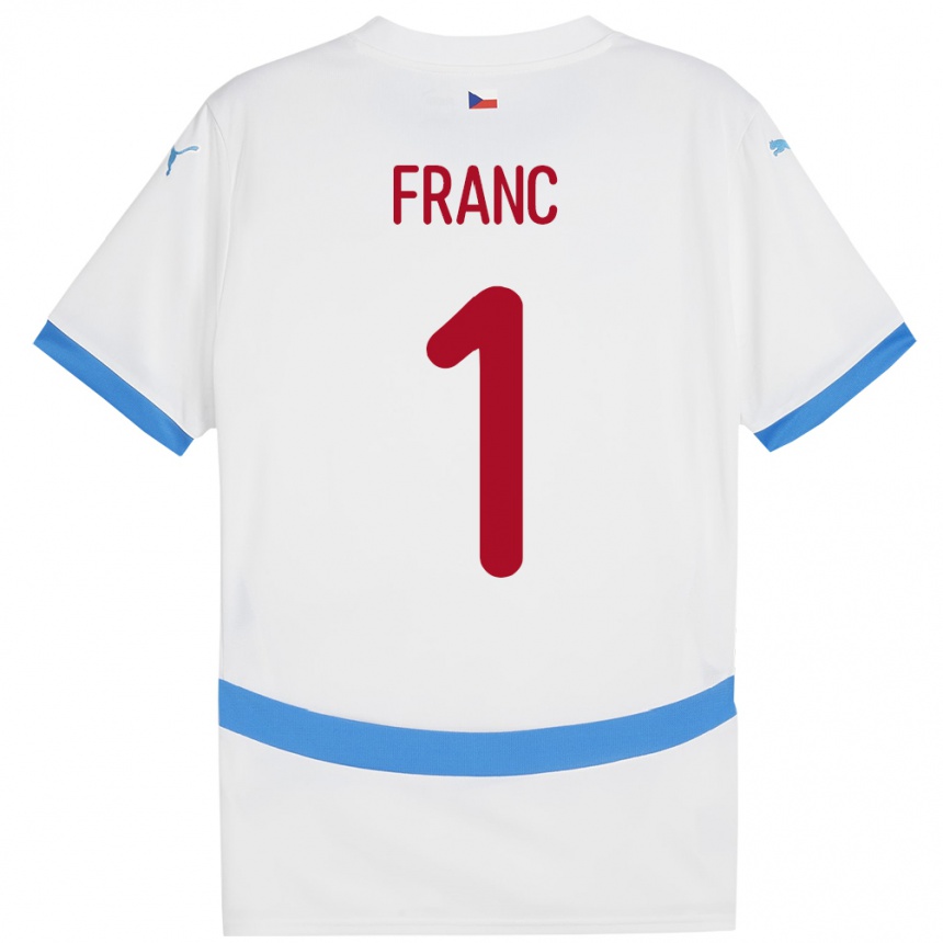 Niño Fútbol Camiseta Chequia Lukas Franc #1 Blanco 2ª Equipación 24-26 México