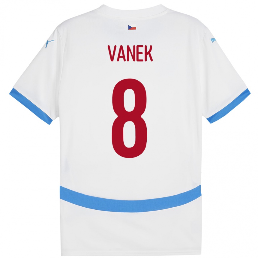 Niño Fútbol Camiseta Chequia Lukas Vanek #8 Blanco 2ª Equipación 24-26 México