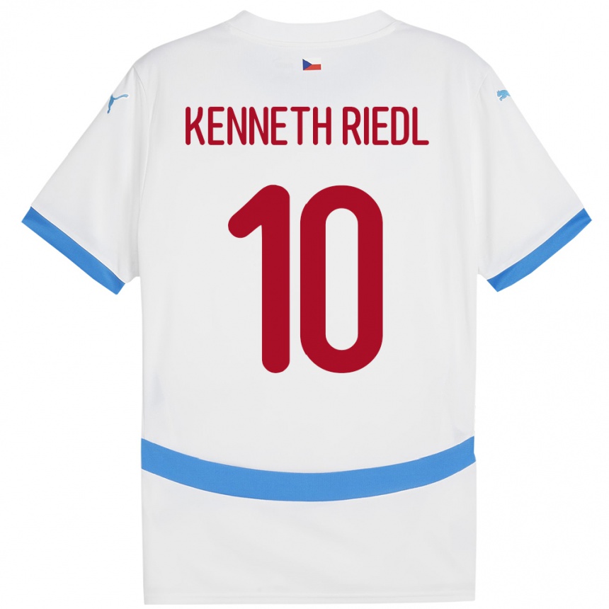 Niño Fútbol Camiseta Chequia Victor Kenneth Riedl #10 Blanco 2ª Equipación 24-26 México