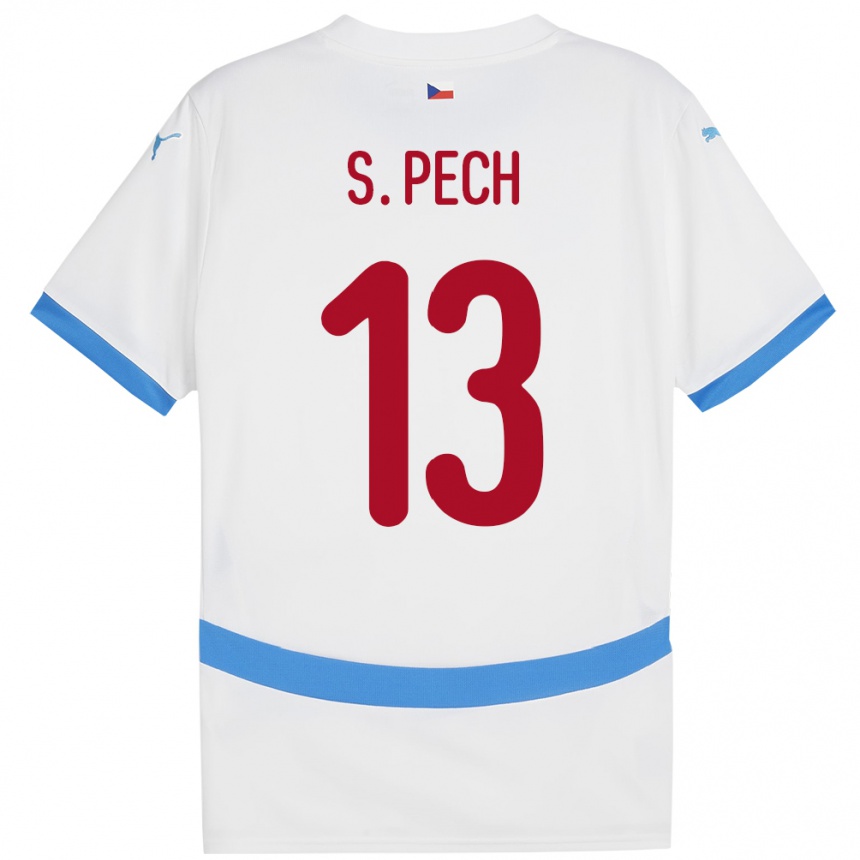 Niño Fútbol Camiseta Chequia Sebastian Pech #13 Blanco 2ª Equipación 24-26 México