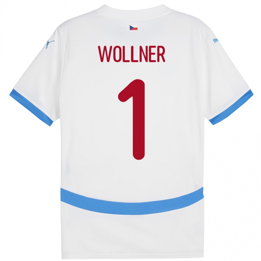 Niño Fútbol Camiseta Chequia Vojtech Wollner #1 Blanco 2ª Equipación 24-26 México