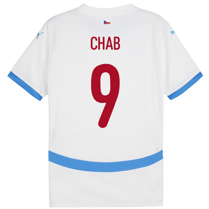 Niño Fútbol Camiseta Chequia Adam Chab #9 Blanco 2ª Equipación 24-26 México