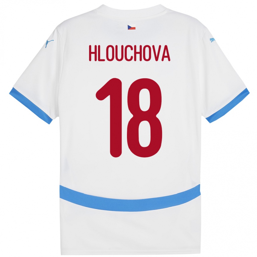 Niño Fútbol Camiseta Chequia Radka Hlouchová #18 Blanco 2ª Equipación 24-26 México