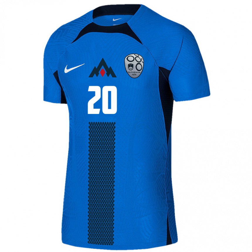 Niño Fútbol Camiseta Eslovenia Zara Kramžar #20 Azul 2ª Equipación 24-26 México