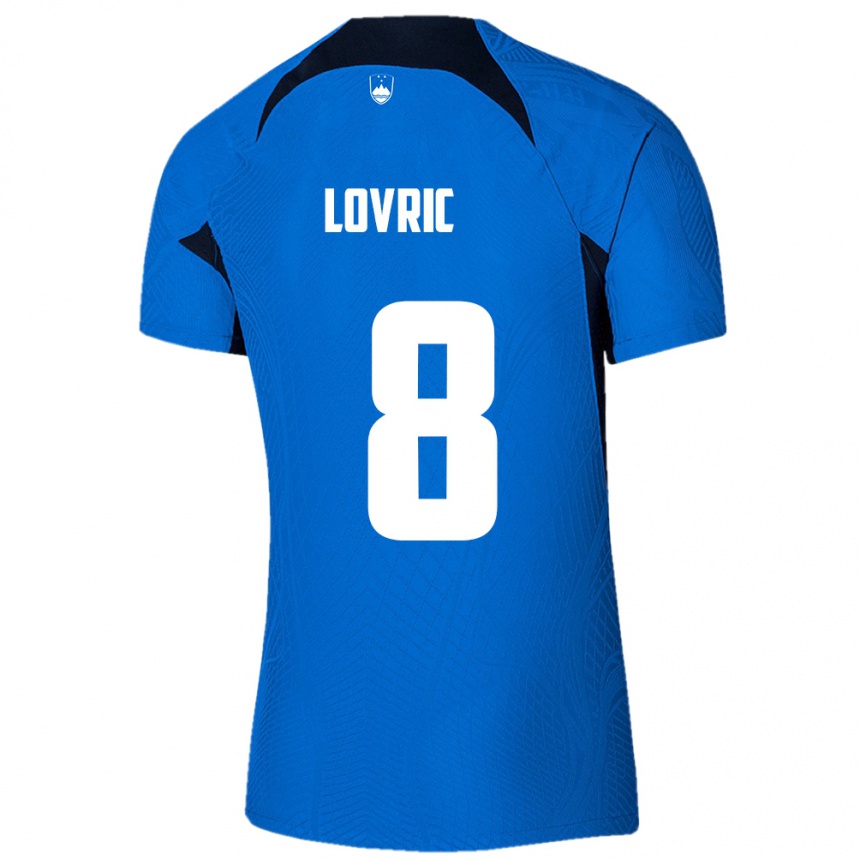 Niño Fútbol Camiseta Eslovenia Sandi Lovric #8 Azul 2ª Equipación 24-26 México