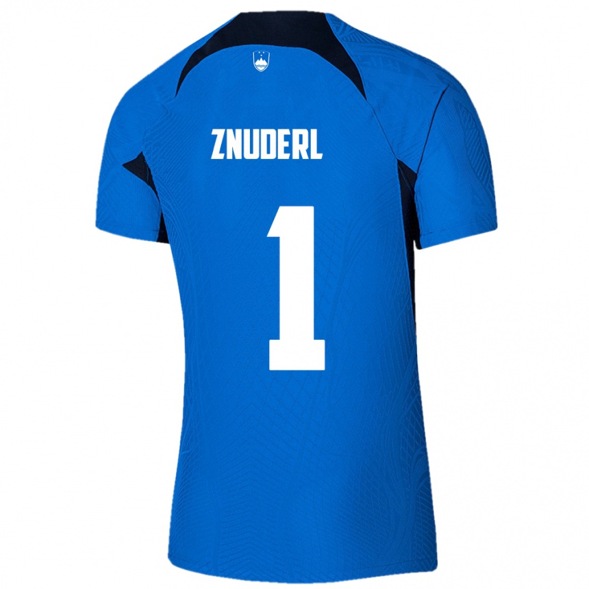 Niño Fútbol Camiseta Eslovenia Tai Znuderl #1 Azul 2ª Equipación 24-26 México