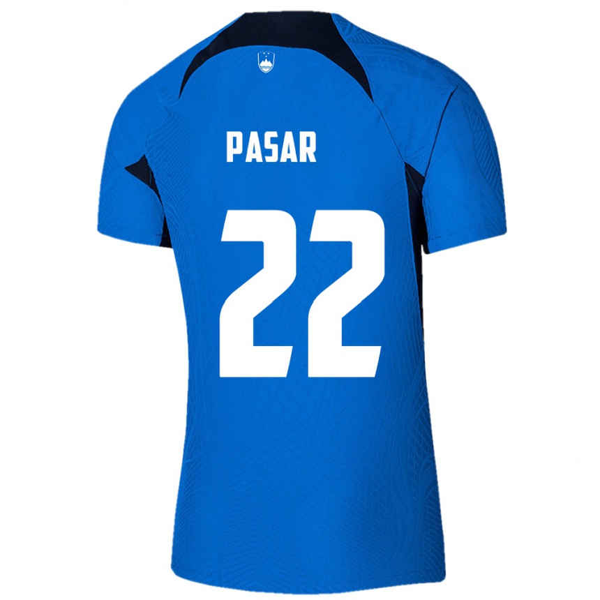 Niño Fútbol Camiseta Eslovenia Melania Pasar #22 Azul 2ª Equipación 24-26 México