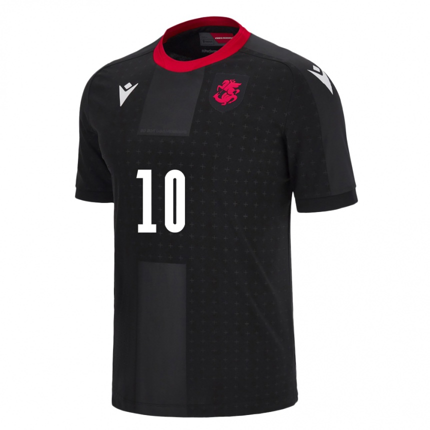 Niño Fútbol Camiseta Georgia Ana Cheminava #10 Negro 2ª Equipación 24-26 México