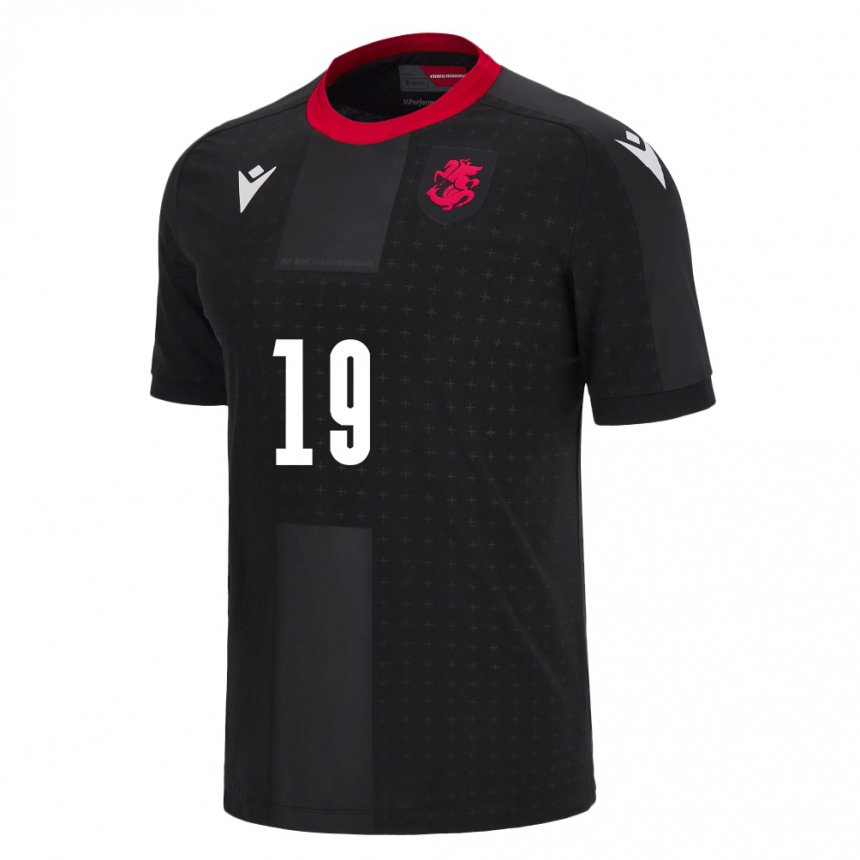 Niño Fútbol Camiseta Georgia Nino Bukhrikidze #19 Negro 2ª Equipación 24-26 México