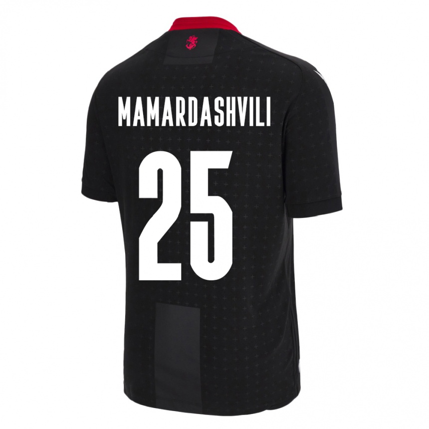 Niño Fútbol Camiseta Georgia Giorgi Mamardashvili #25 Negro 2ª Equipación 24-26 México