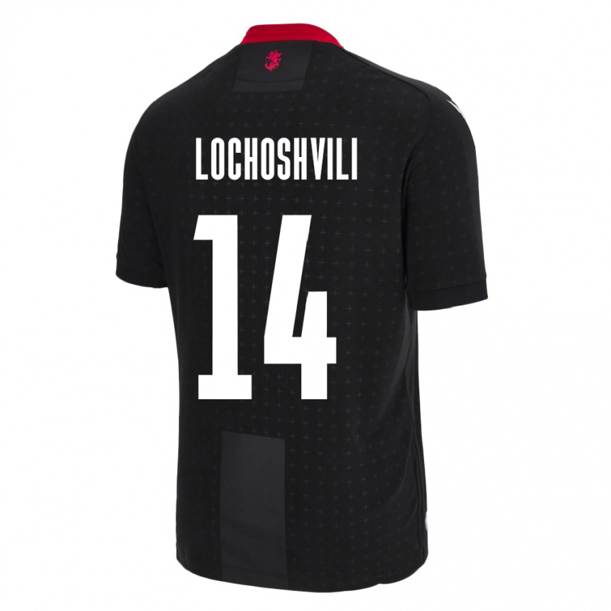 Niño Fútbol Camiseta Georgia Luka Lochoshvili #14 Negro 2ª Equipación 24-26 México