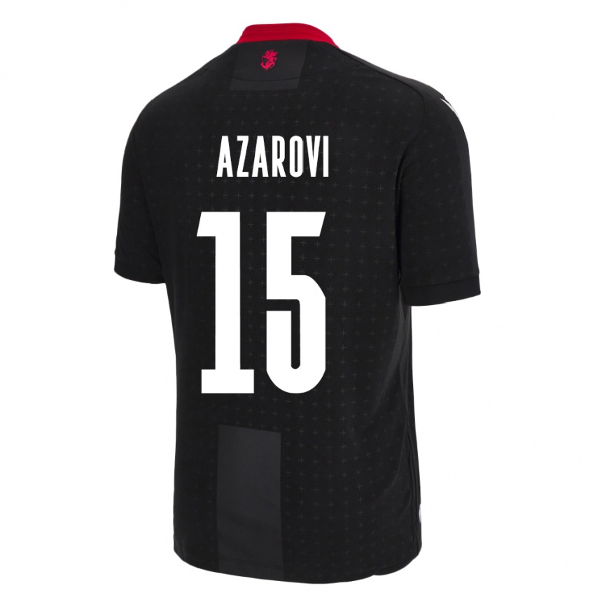 Niño Fútbol Camiseta Georgia Irakli Azarovi #15 Negro 2ª Equipación 24-26 México