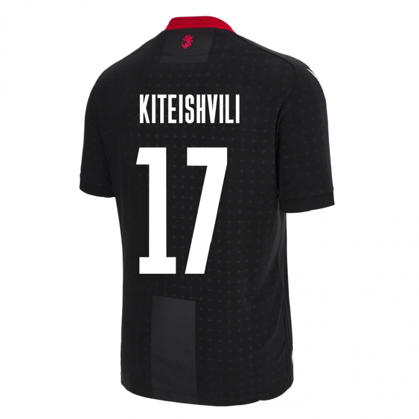 Niño Fútbol Camiseta Georgia Otar Kiteishvili #17 Negro 2ª Equipación 24-26 México