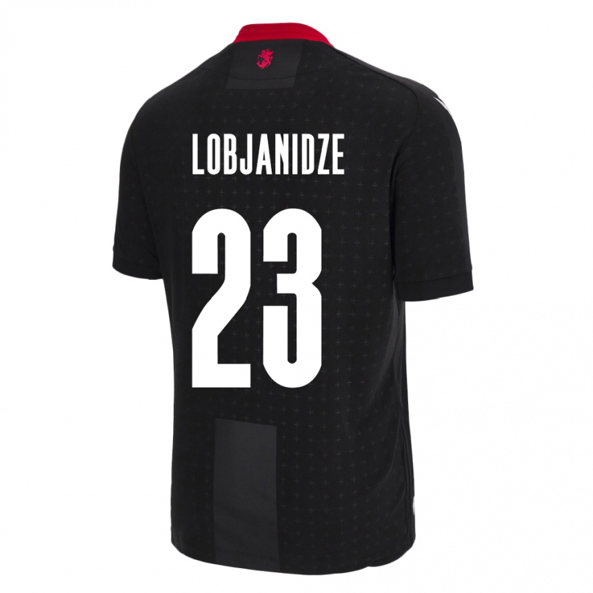 Niño Fútbol Camiseta Georgia Saba Lobjanidze #23 Negro 2ª Equipación 24-26 México