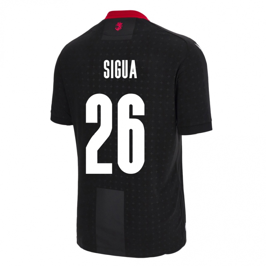 Niño Fútbol Camiseta Georgia Gabriel Sigua #26 Negro 2ª Equipación 24-26 México