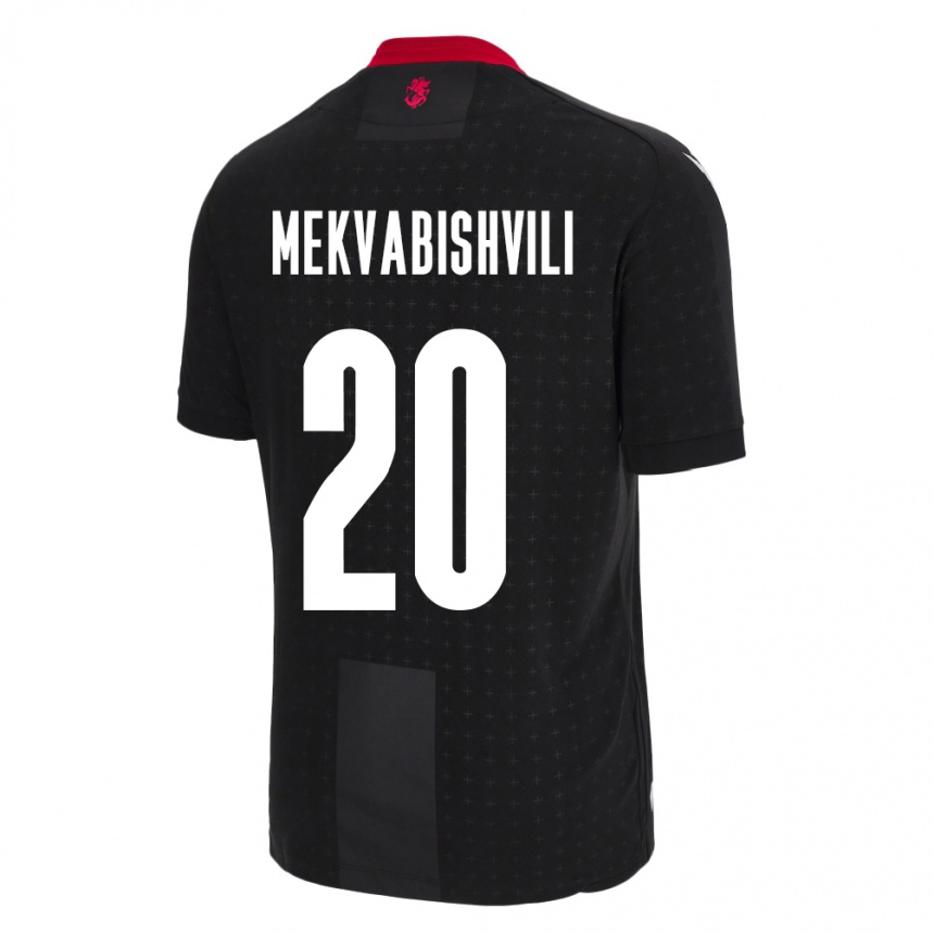 Niño Fútbol Camiseta Georgia Anzor Mekvabishvili #20 Negro 2ª Equipación 24-26 México