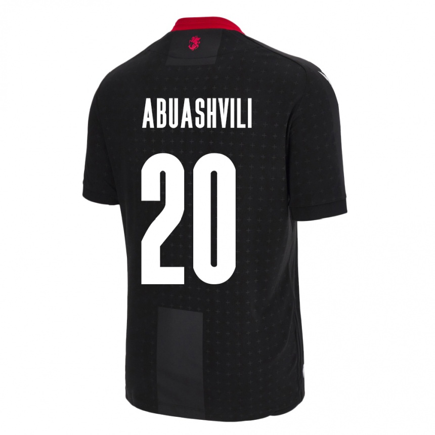 Niño Fútbol Camiseta Georgia Giorgi Abuashvili #20 Negro 2ª Equipación 24-26 México