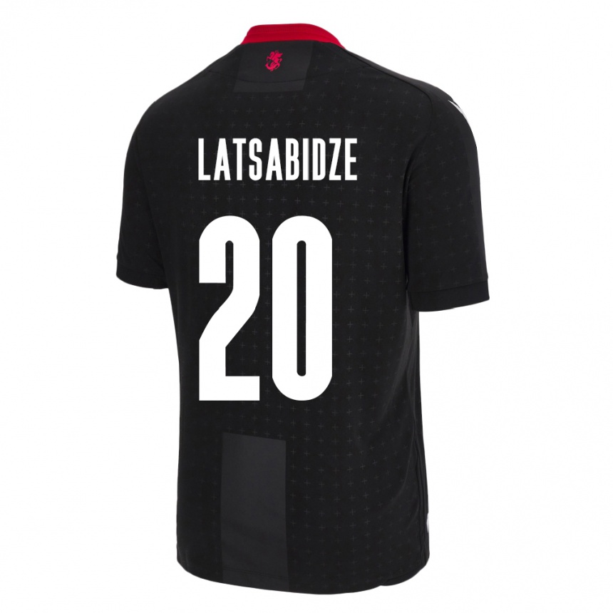 Niño Fútbol Camiseta Georgia Luka Latsabidze #20 Negro 2ª Equipación 24-26 México