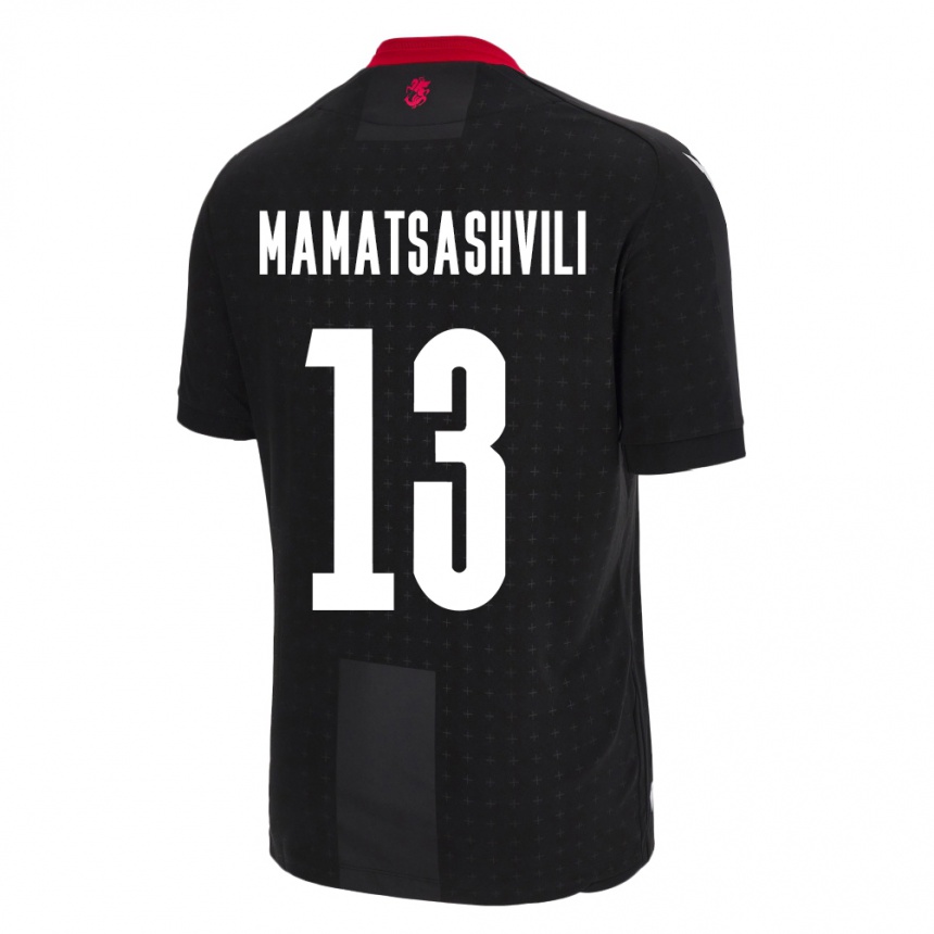 Niño Fútbol Camiseta Georgia Saba Mamatsashvili #13 Negro 2ª Equipación 24-26 México