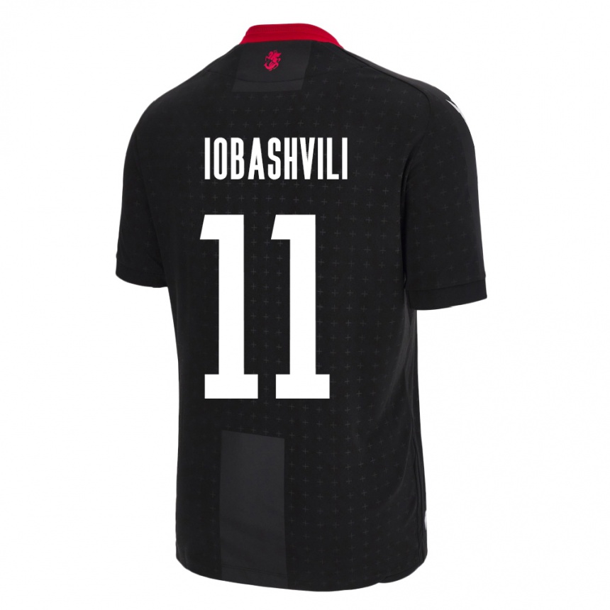 Niño Fútbol Camiseta Georgia Jaduli Iobashvili #11 Negro 2ª Equipación 24-26 México