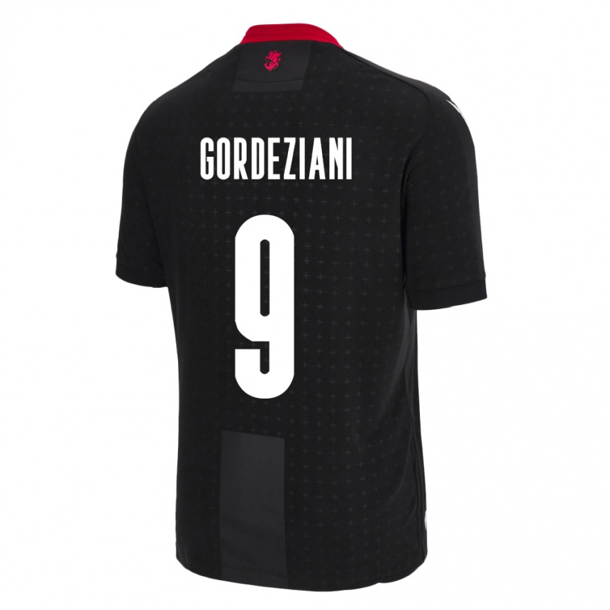 Niño Fútbol Camiseta Georgia Vasilios Gordeziani #9 Negro 2ª Equipación 24-26 México