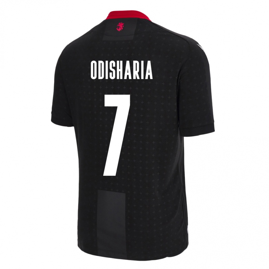 Niño Fútbol Camiseta Georgia Lasha Odisharia #7 Negro 2ª Equipación 24-26 México