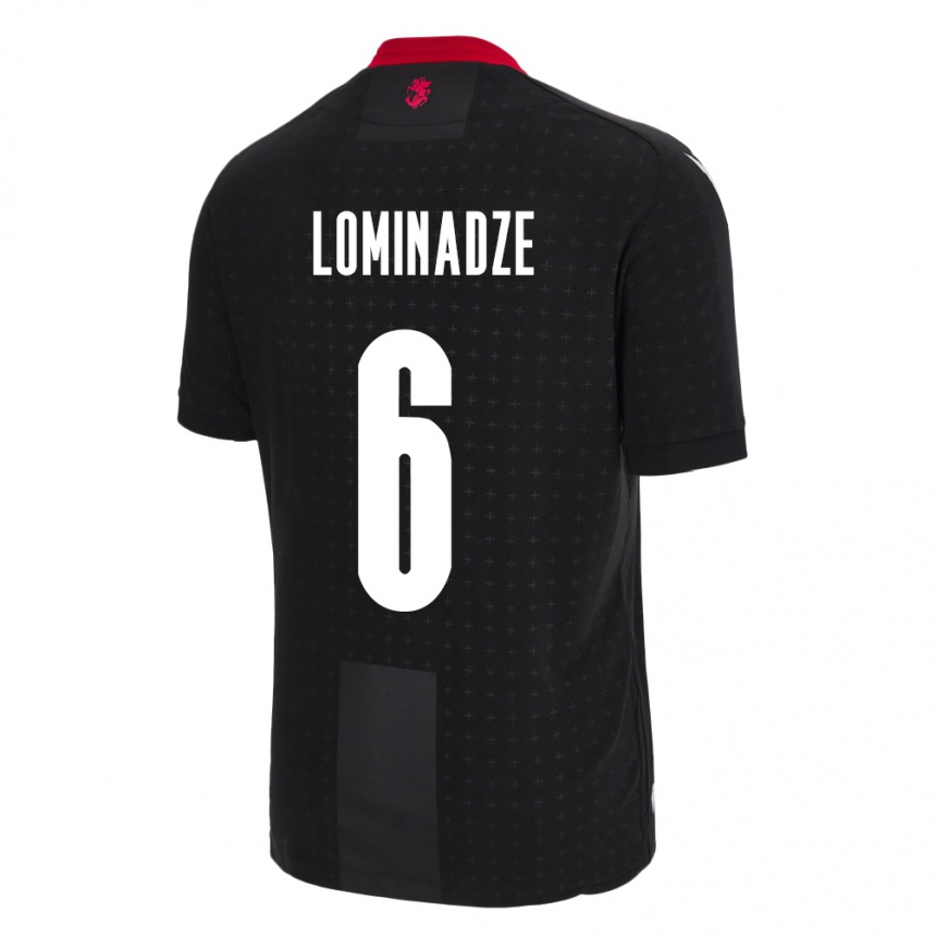 Niño Fútbol Camiseta Georgia Nodar Lominadze #6 Negro 2ª Equipación 24-26 México