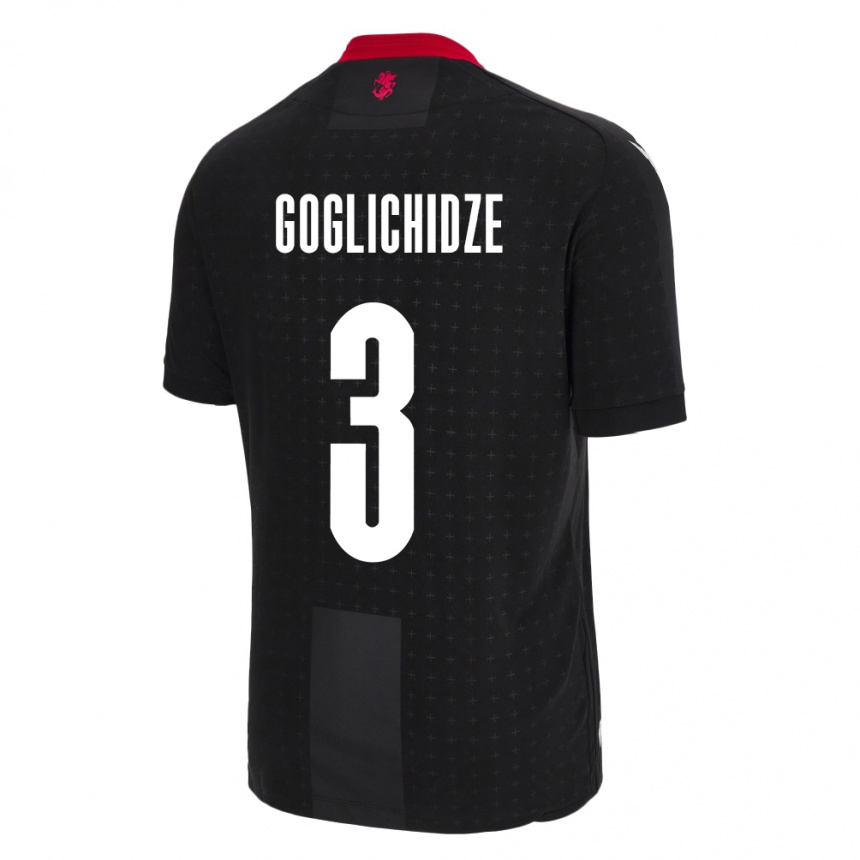 Niño Fútbol Camiseta Georgia Saba Goglichidze #3 Negro 2ª Equipación 24-26 México