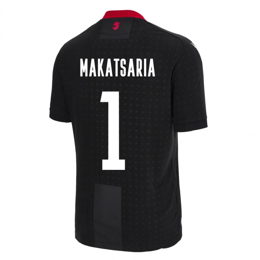 Niño Fútbol Camiseta Georgia Mikheil Makatsaria #1 Negro 2ª Equipación 24-26 México