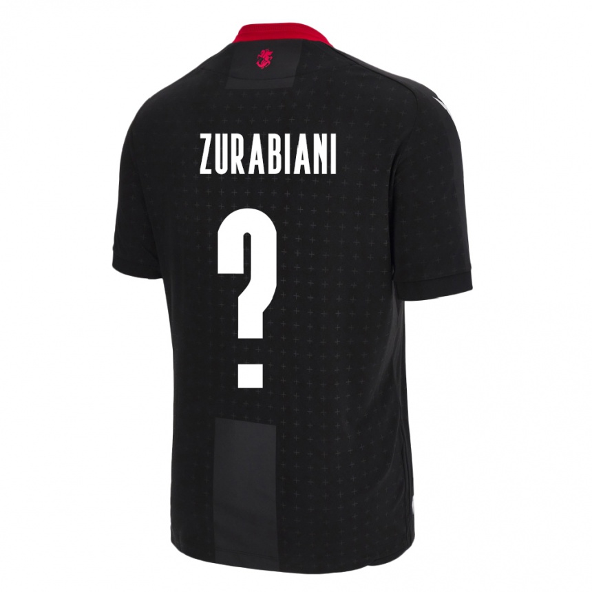 Niño Fútbol Camiseta Georgia Davit Zurabiani #0 Negro 2ª Equipación 24-26 México