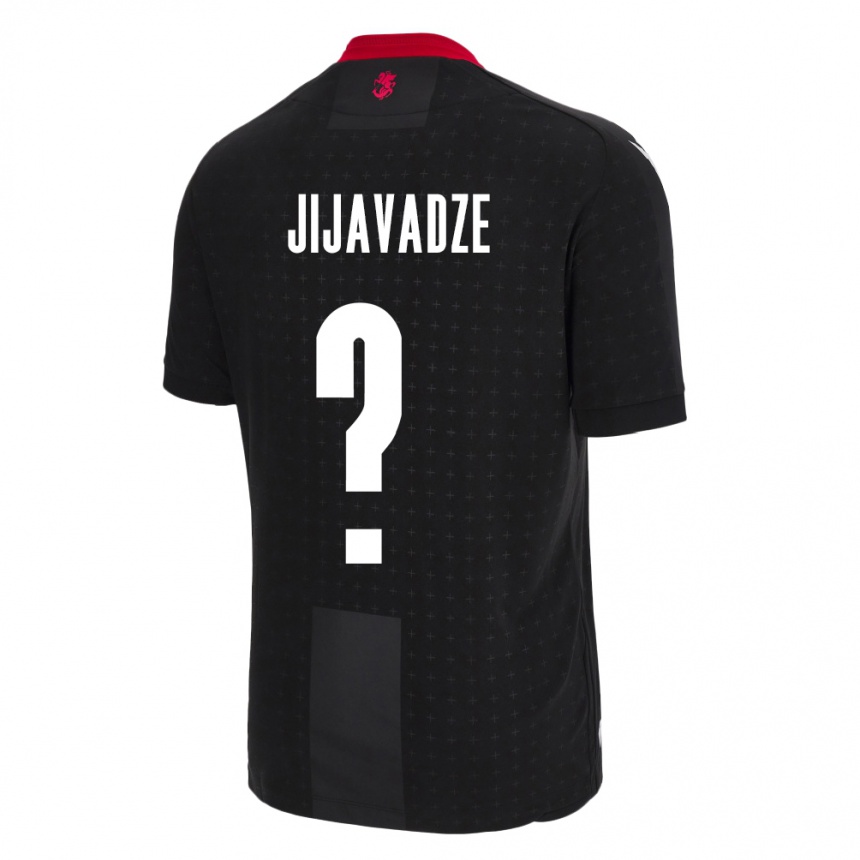 Niño Fútbol Camiseta Georgia Erekle Jijavadze #0 Negro 2ª Equipación 24-26 México