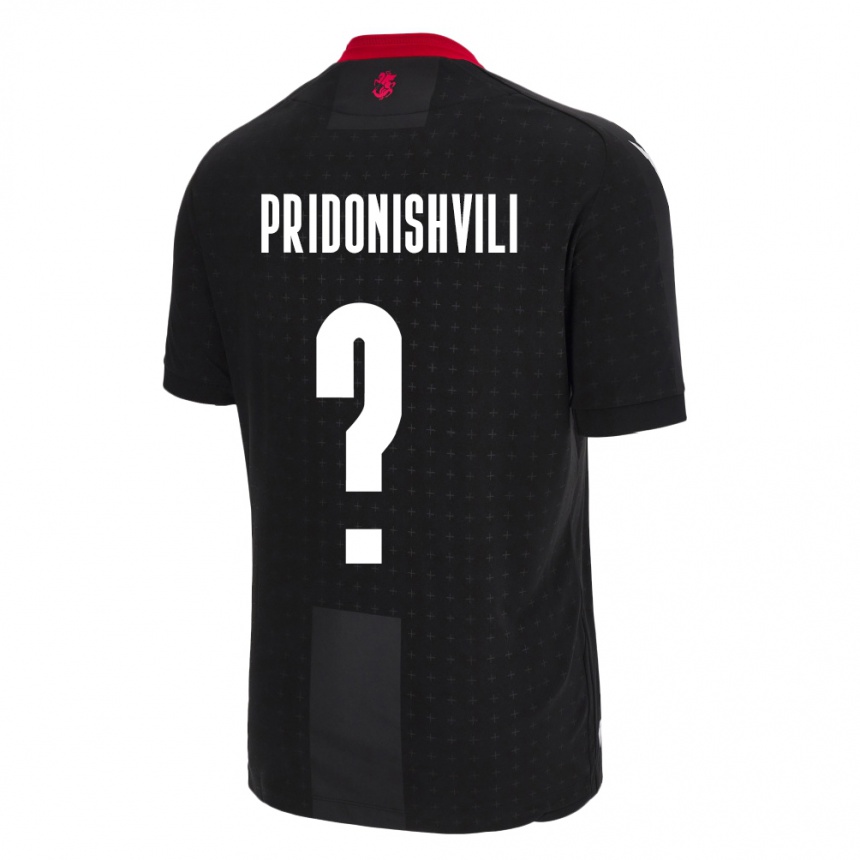 Niño Fútbol Camiseta Georgia Luka Pridonishvili #0 Negro 2ª Equipación 24-26 México
