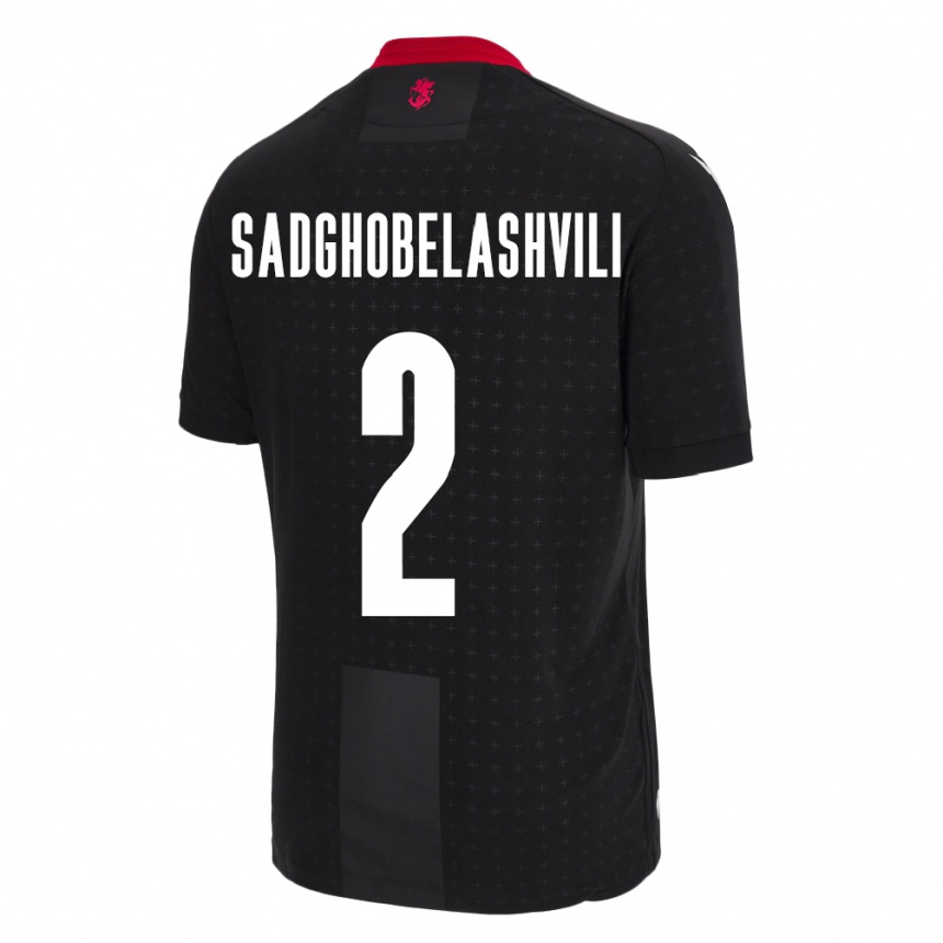 Niño Fútbol Camiseta Georgia Gela Sadghobelashvili #2 Negro 2ª Equipación 24-26 México