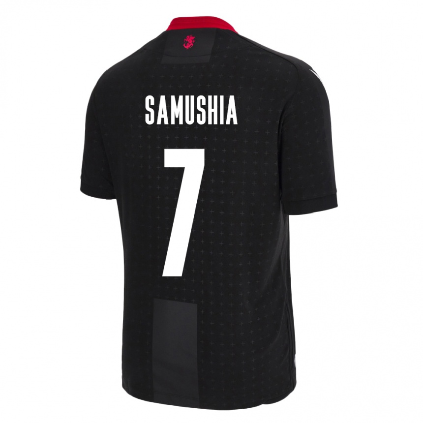 Niño Fútbol Camiseta Georgia Saba Samushia #7 Negro 2ª Equipación 24-26 México