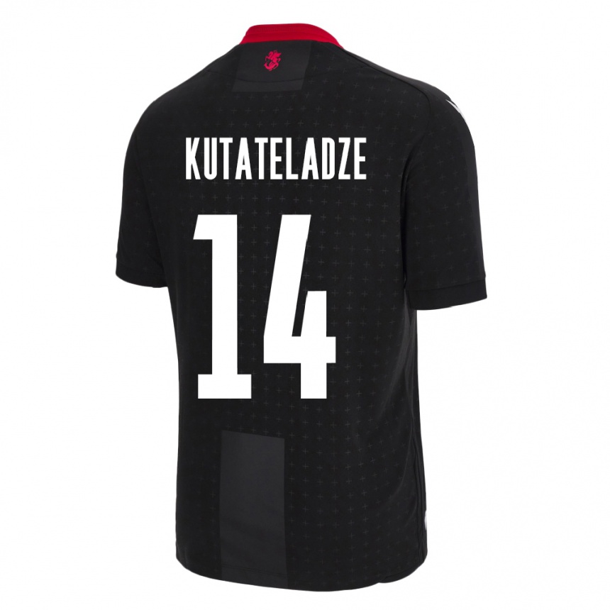 Niño Fútbol Camiseta Georgia Alexandre Kutateladze #14 Negro 2ª Equipación 24-26 México