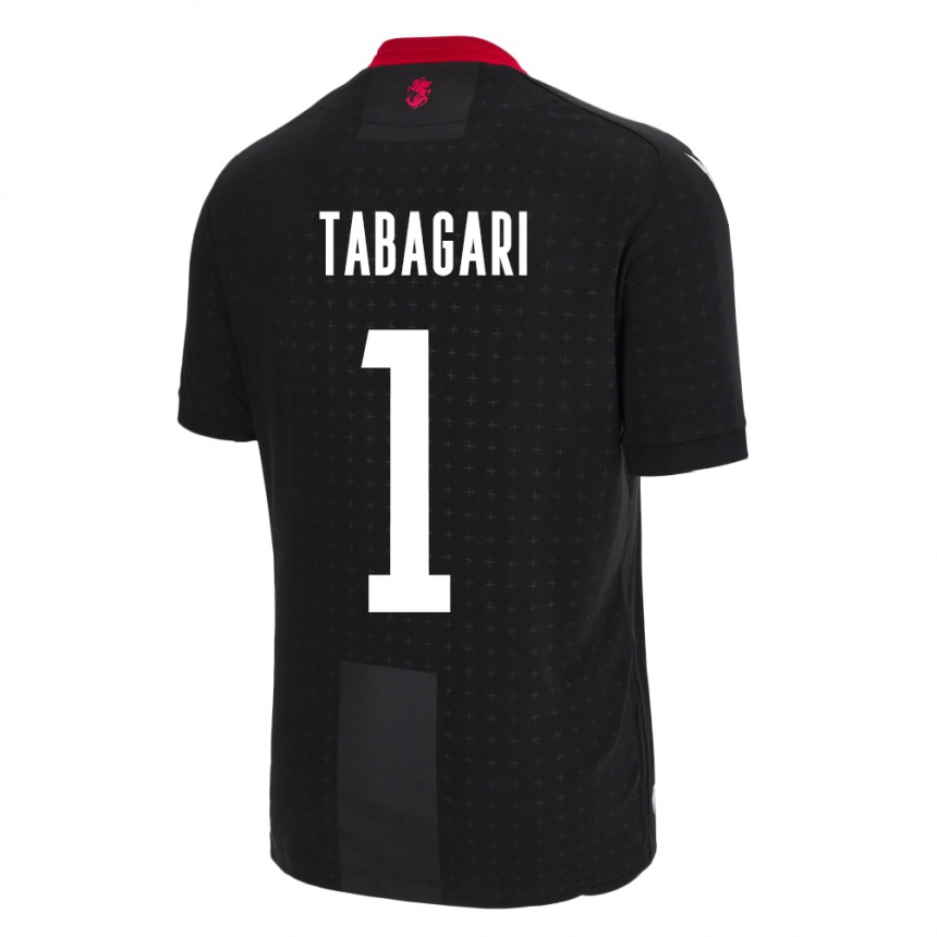 Niño Fútbol Camiseta Georgia Eka Tabagari #1 Negro 2ª Equipación 24-26 México