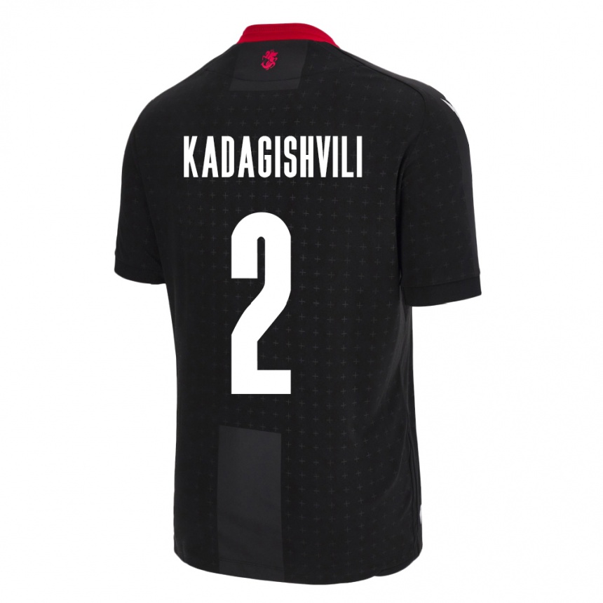 Niño Fútbol Camiseta Georgia Gvantsa Kadagishvili #2 Negro 2ª Equipación 24-26 México