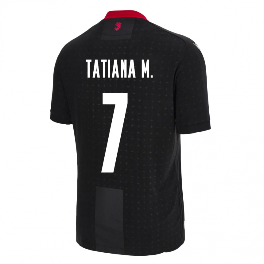 Niño Fútbol Camiseta Georgia Tatiana Matveeva #7 Negro 2ª Equipación 24-26 México