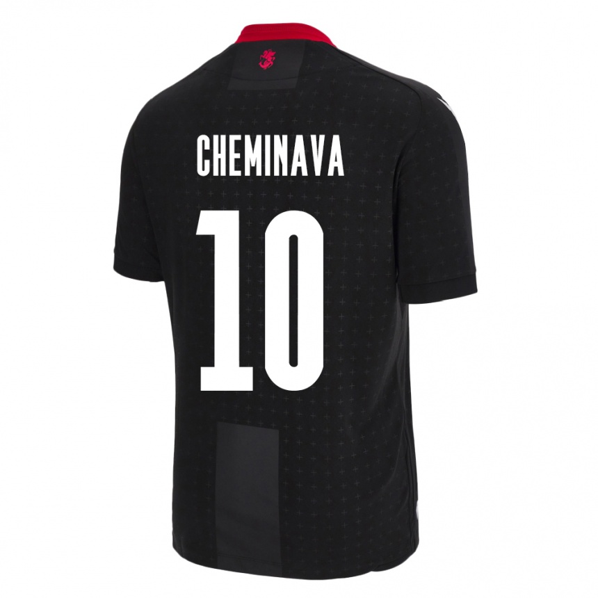 Niño Fútbol Camiseta Georgia Ana Cheminava #10 Negro 2ª Equipación 24-26 México