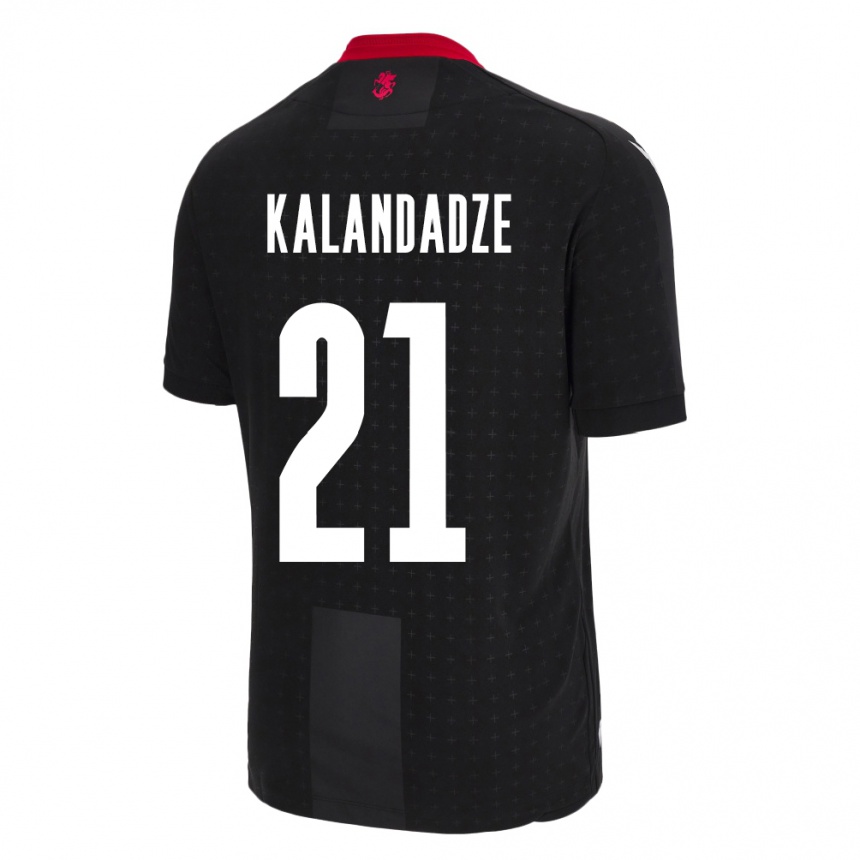 Niño Fútbol Camiseta Georgia Mariam Kalandadze #21 Negro 2ª Equipación 24-26 México