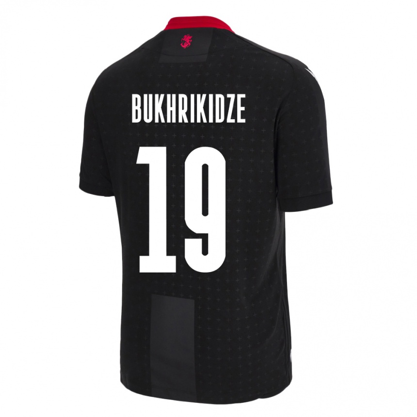 Niño Fútbol Camiseta Georgia Nino Bukhrikidze #19 Negro 2ª Equipación 24-26 México