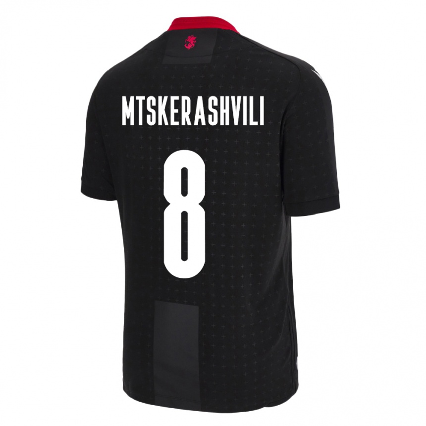 Niño Fútbol Camiseta Georgia Lizi Mtskerashvili #8 Negro 2ª Equipación 24-26 México