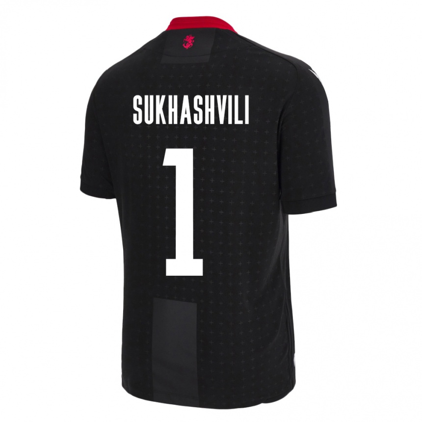 Niño Fútbol Camiseta Georgia Teona Sukhashvili #1 Negro 2ª Equipación 24-26 México