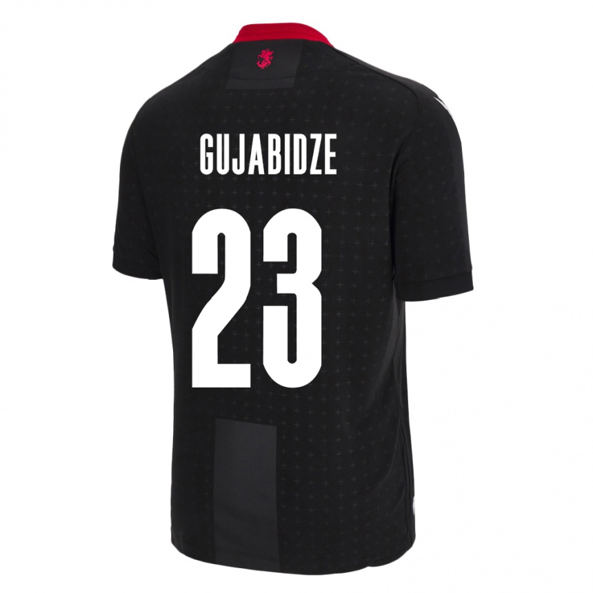 Niño Fútbol Camiseta Georgia Nino Gujabidze #23 Negro 2ª Equipación 24-26 México