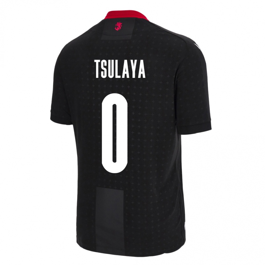 Niño Fútbol Camiseta Georgia Ana Tsulaya #0 Negro 2ª Equipación 24-26 México